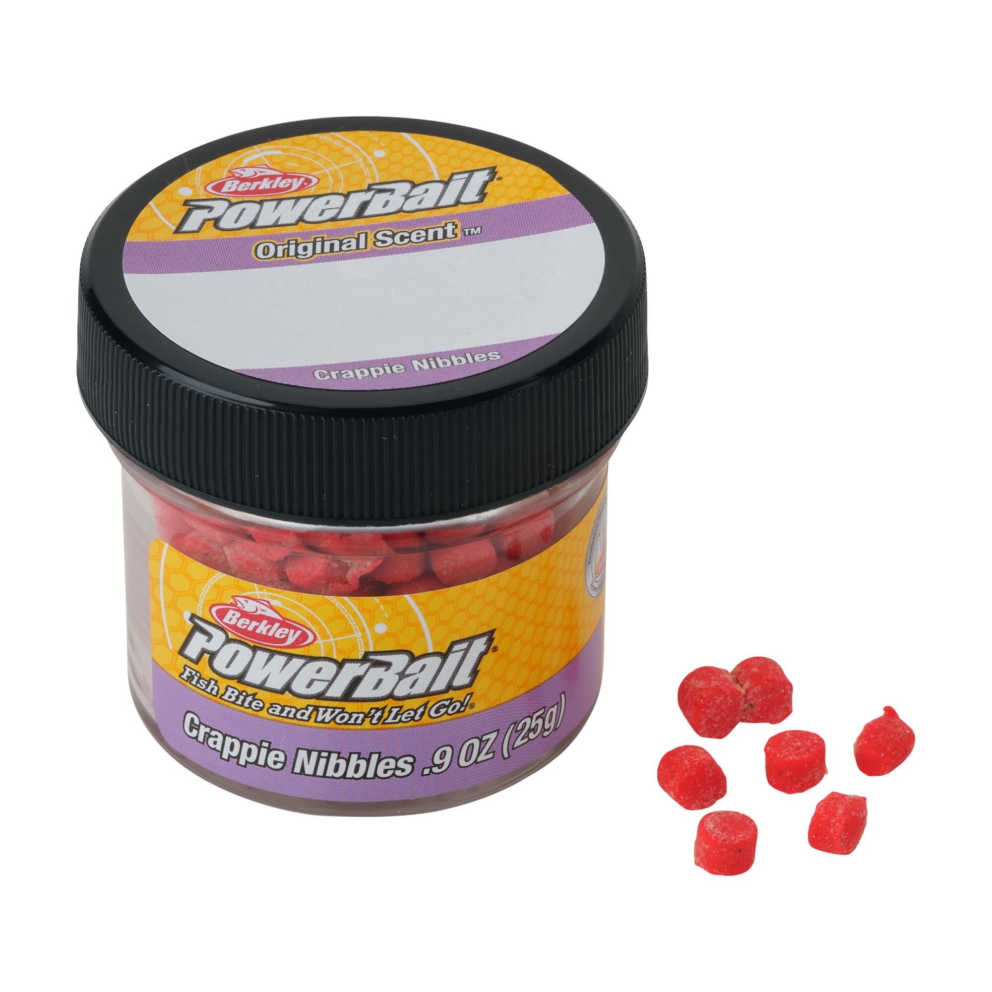 Berkley PowerBait® Crappie Nibbles, Nibbles, Fluorescent Red (1-count)