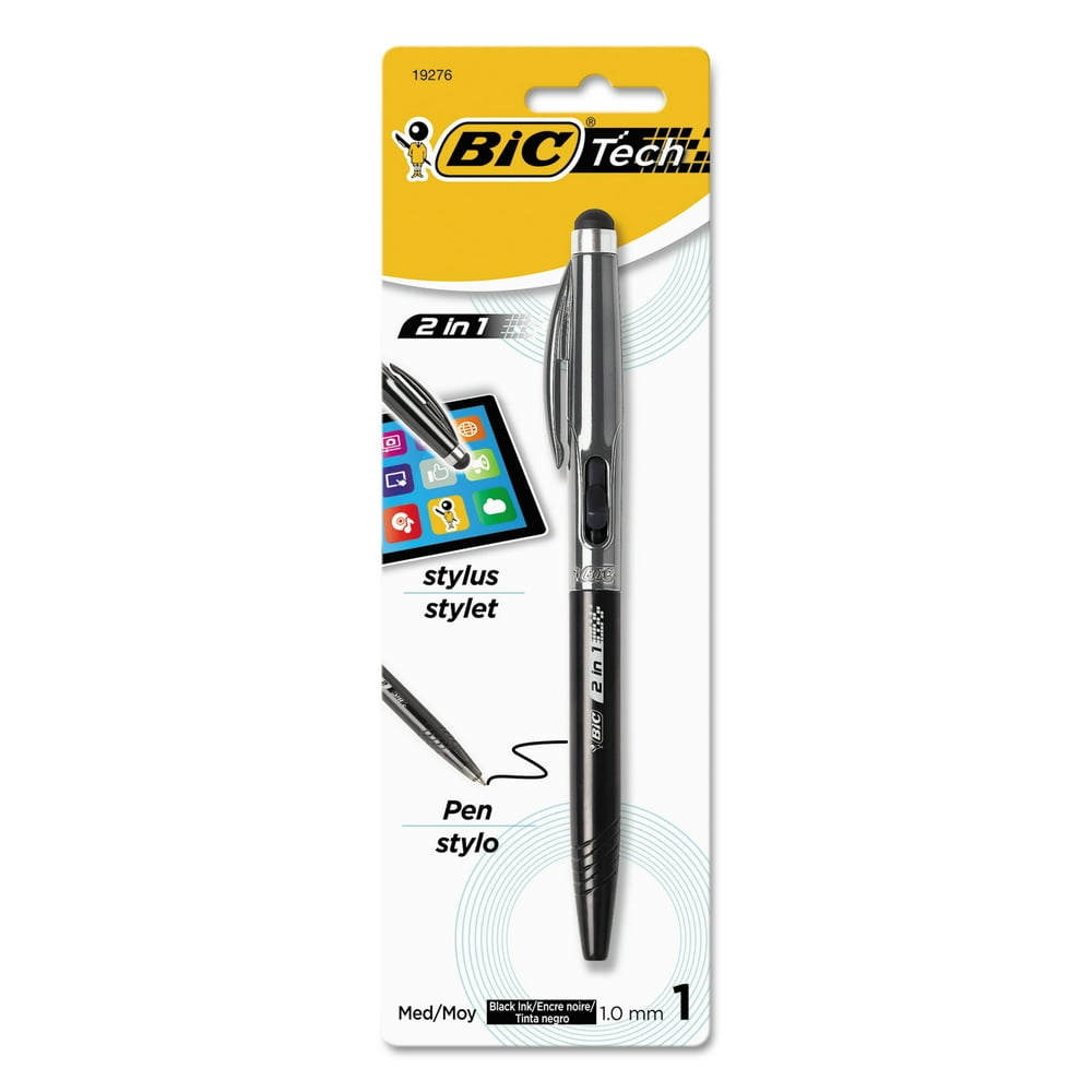 BIC Tech 2 in 1 Stylus Pen, Silver