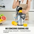 BENTISM 300W Electric Citrus Juicer, Stainless Steel, Two Size Cones