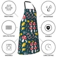 thumbnail image 6 of Rateoe Cartoon Leaf Mushroom Red Aprons with Pocket,Men Womens Aprons Waterproof Adjustable Cooking Aprons for Kitchen Gardening and Salon, 6 of 7
