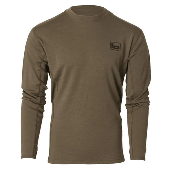 Banded Men's Merino Wool Crew Base Layer Shirt Chocolate 3XL