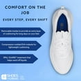 thumbnail image 4 of Shoes for Crews Crossing, Men's Slip Resistant Work Shoes, Healthcare and Food Service Sneakers, Water Resistant, White, Size 11, 4 of 5