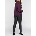 thumbnail image 3 of Seven7 Women's Soft & Warm Cable Knit Chenille Sweater (Blackberry Wine, L), 3 of 3