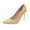 Beige High Heels Shoes, variant on KIJBLAE Women's Pointed Toe Stiletto High Heels Patent Leather Slip-On Pumps Party Dress Shoes Yellow 40