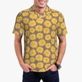 thumbnail image 3 of Balery Sunflower Printed Men’s Short Sleeve Polo Shirt, Midweight Men's Shirt,Golf Polo shirts -3X-Large, 3 of 9