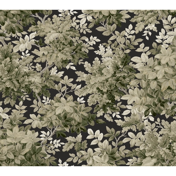 A-Street Prints Greenwood Black Deciduous Wallpaper