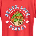 thumbnail image 2 of Teenage Mutant Ninja Turtles - Peace Love Pizza - Women's Short Sleeve Graphic T-Shirt, 2 of 5