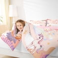 thumbnail image 3 of Metsweet Kawaii Animal Unicorn Fox Queen Comforter Set 3 Pieces, Dreamy Princess Castle Comforter Sets Queen,Pink Reversible,1 Comforter and 2 Pillowcases, 3 of 6