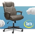 thumbnail image 2 of Serta at Home Style Hannah II Leather Office Swivel Chair in Gray, 2 of 19