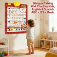 thumbnail image 4 of 2026 New Bilingual Talking Wall Chart for Kids,English and Spanish Wall Chart for Kids,Toddler Learning Poster Ages 2-6, 4 of 6