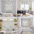 thumbnail image 6 of Blue Botanical Kitchen Curtains Sets for Windows 36 Inch Length, Farmhouse Spring Summer Plant Rod Pocket Window Treatments Tier Curtains and Valances Set for Bedroom/Bathroom, 6 of 8