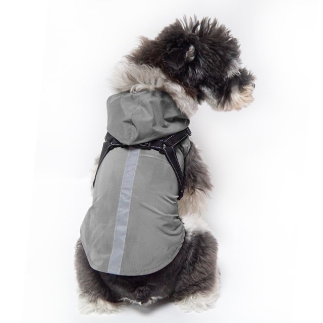 Pet Raincoat Rain Jacket With Hood Waterproof Breathable Reflective Puppy Clothes For Medium Large Small Dogs