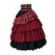 thumbnail image 3 of Falda gótica steampunk de cintura alta para mujer, ideal para disfraces de Navidad y mascaradas. Rojo, 3 of 8