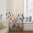 thumbnail image 6 of Colorful Spring Floral Sheer Curtains 54 Inches Long, Elegant Summer Botanical Rustic Light Filering Curtains, Breathable Simi Curtain Privacy Drapes for Kitchen Bathroom Small Window Treatment, 6 of 9