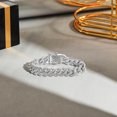 thumbnail image 2 of JeenMata Pulsera de plata con eslabones cubanos para hombre - Joyería elegante, 2 of 6