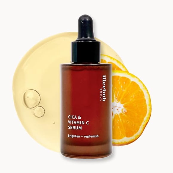 Sérum Meebak Korean Vitamina C para rostro, 30 ml, con cica y té verde