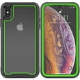 thumbnail image 1 of Clear Back Cover Case for iPhone Xs Max (6.5 Inch), iPhone Xs Max Case, Shock-Resistant Cover Hard Plastic Durable Silicone Defender Case Protective Rugged Dust Proof Phone Protector Case (Green), 1 of 6