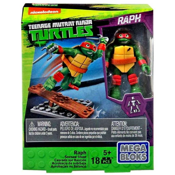 Teenage Mutant Ninja Turtles Animation Raph Seesaw Stunt Set Mega Bloks 32716