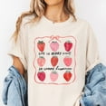 thumbnail image 3 of Life is berry sweet strawberry T-Shirt, Berry Shirt, coquette strawberry Tshirt, inspirational strawberry summer Tee Top, Gift for Her, 3 of 7