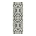 thumbnail image 3 of Unique Loom Outdoor Botanical Collection Area Rug - Medallion (2' 2" x 6' 1" Runner Gray/Silver), 3 of 7