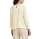 thumbnail image 3 of INSPIRAR CHIC Blusa de Trabajo Elegante para Mujeres con Decoración de Perlas, Cuello Redondo Fruncido, Camisa de Oficina Elegante, Talla S, Beige, 3 of 6