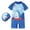 D, variant on WOLLED Toddler Kids Swimsuit with Hat for Girls Boys One-Piece Bathing Suit Quick Dry Swimwear 1-8T