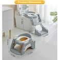 thumbnail image 4 of Potty Training Toilet Seat 2 in 1 Toddler Toilet Seat and Step Splash Guard Kids Toilet Seat with Ladder Anti-Slip Pad Potty Toilet Foldable Kids Potty Seat Toilet Seat for Kids Boys Girls, 4 of 11