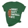 thumbnail image 2 of Lilgiuy Football Sweatshirts for Women Casual Letter Print Pullover Short Sleeve T-Shirt Tops Shirt for Date Nights, 2 of 5