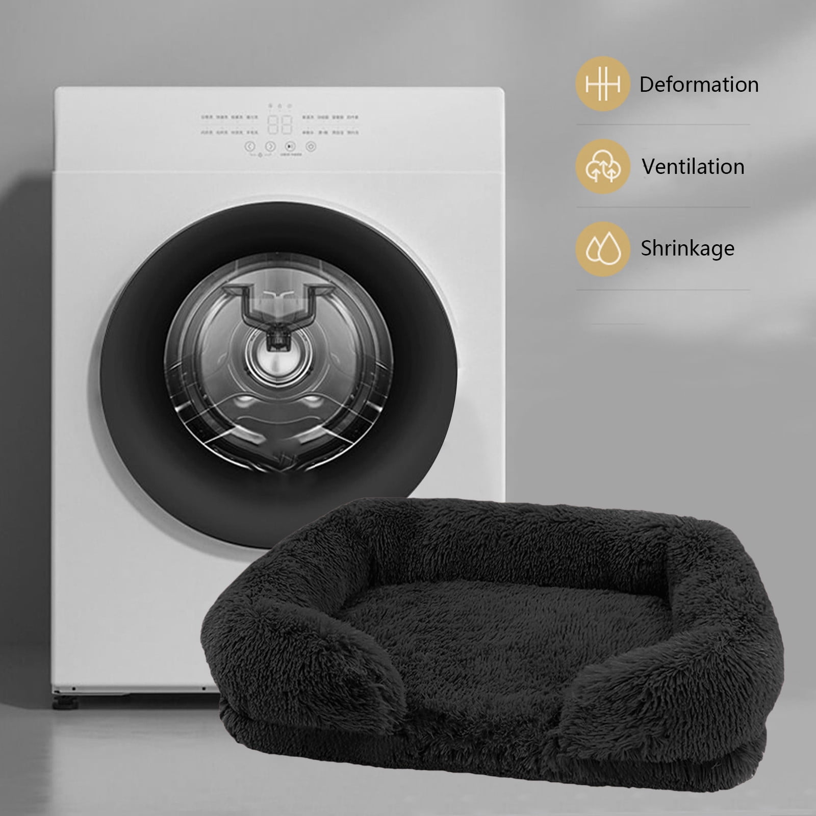 Calming Dog Cats Bed Cuddler Warming Cozy Soft Bed Fluffys Faux Furs Plush Cushion Bed for Small Medium Dogs and Cats