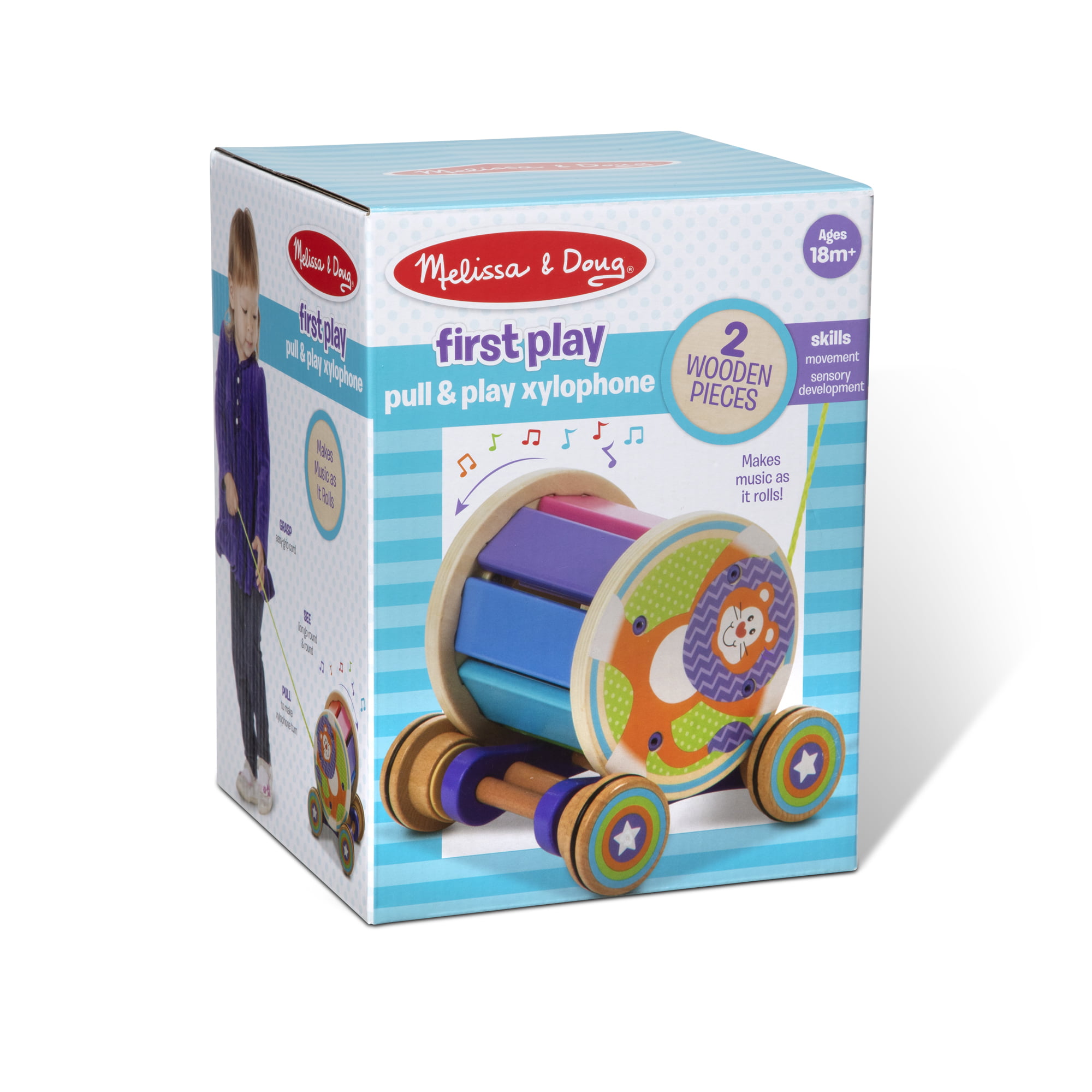 13012 NEW! Melissa and Doug First Play Pull & Play Xylophone 