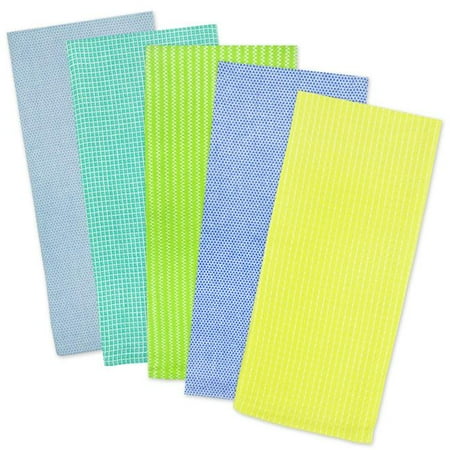 

Assorted Wine Woven Dishtowel Set of 5