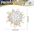 thumbnail image 2 of Uxcell Rhinestone Flower Brooch Pin Vintage Crystal Flower Lapel Pin White, 2 of 6