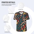 thumbnail image 5 of Fotbe Berries and Flowers Baseball Jersey Shirt for Men and Women, Casual Short Sleeves Button Down T-Shirt-X-Large, 5 of 9