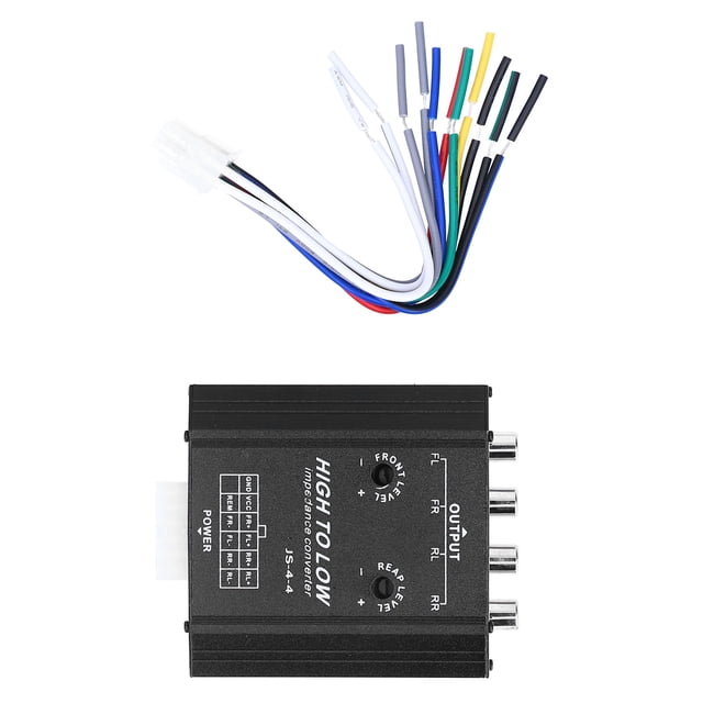 Audio Converter, 12V High To Low High Fidelity Vehicle Converter 4 Channel For Car