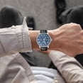 thumbnail image 6 of Openwork Dial Men's Quartz Watch Alloy Case Leather Strap, ZzCityTK Business Casual Wristwatch with Pin Buckle, Fashion Dress Watch for Office Daily Wear Outing Meetings, Black, 6 of 6