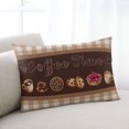 thumbnail image 2 of Waterproof Outdoor Throw Pillows with Inserts 12"x20" Set of 2,Vintage Coffee Time Decorative Pillowcases for Couch Bedroom,Farmhouse Desserts Brwon White Plaid Pillow Covers for Sofa Living Room, 2 of 8