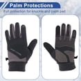 thumbnail image 4 of Unique Bargains Full Finger Outdoor Fleece Women Motorcycle Gloves Cycling Gloves for Climbing Motorcycling Hiking Cycling Polyester Gray One Size 24cm x 9.5cm 1Pair, 4 of 7