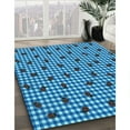 thumbnail image 2 of Ahgly Company Indoor Rectangle Patterned Blue Eyes Blue Area Rugs, 6' x 9', 2 of 6