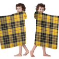 thumbnail image 4 of Yellow Black and Red Checkerboard Checkered Pattern Hooded Bath Towel，60"x35" for Ages 3 To 12 Kids, Quick Dry Lightweight Soft Microfiber Hood Beach Towel Cover Up for Kids, 4 of 7