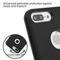 thumbnail image 3 of Kaleidio Case For Apple iPhone 8 Plus, iPhone 7 Plus [TUFF Subs] Hybrid Slim Armor 2-Piece [Shockproof] Protector Cover w/ Overbrawn Prying Tool [Black/Black], 3 of 6