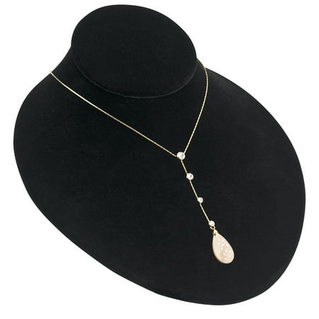 SSWBasics Adjustable Black Velvet Necklace Bust - 10 Pack- Black Velvet Necklace Display Stand Elegant Necklace Bust for Retail - Premium Jewelry Holder and Organizer