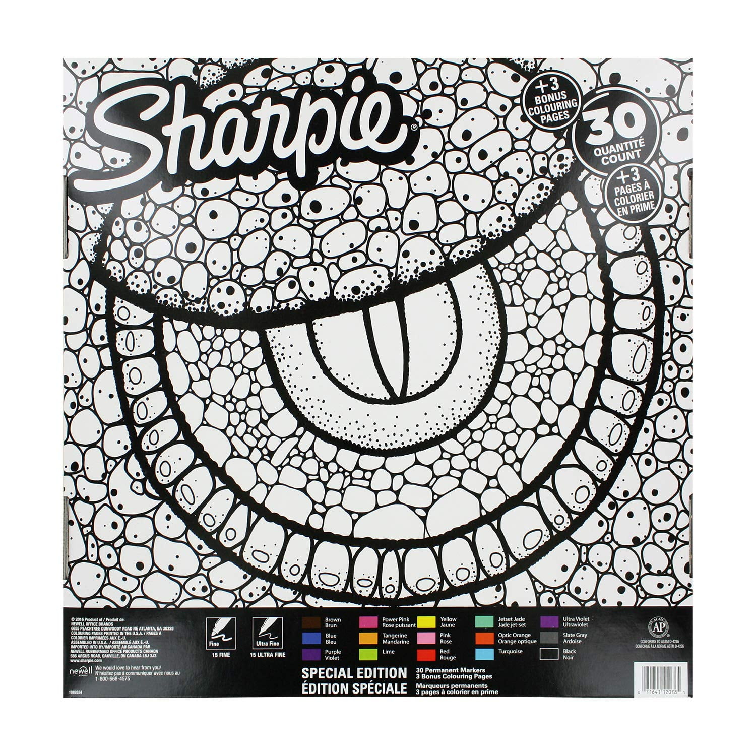 SHARPIE Special Edition 30 Pack Markers with 3 Bonus Colouring Pages