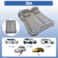 thumbnail image 4 of Unique Bargains 1 Set Universal Inflatable Thickened Car Air Mattress Camping Bed Cushion Pillow Flocking Gray, 4 of 9