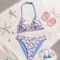 thumbnail image 2 of mgoYE Girl Swimsuits Size 7-8 Girls Swimsuit Two Piece Tankini Swimsuits with Boyshort Ruched Bathing Suit Color Block Teen Girls' Swimwear(Blue,11-12 Years), 2 of 7