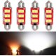 thumbnail image 2 of Bombilla LED superbrillante de 500 lúmenes, 578, 3030, 6 SMD, adorno de 1.614 in, 1.654 in, 211-2, 212-2, para interior del coche, lectura de mapas, cúpula, maletero, luz de cortesía, 6000 K, xenón bl, 2 of 4