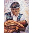 thumbnail image 2 of Unknown 12x14 Gold Ornate Wood Framed with Double Matting Museum Art Print Titled - Father and Infant, 2 of 4