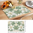 thumbnail image 6 of Spring Floral Placemats Set of 12, Rustic Watercolor White Gradient Yellow Flower Green Leaf Non-Slip Place Mats Washable Table Mats for Kitchen Dining Table Decorations Indoor/Outdoor, 6 of 9