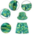thumbnail image 4 of Esaierr Boys Girls Beach Pants Suit for Kids Toddler Summer Printed Little Big Fashion Casual Beach Pants + Hat Kids Clothes,Size 2-13Years, 4 of 8