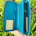 thumbnail image 2 of Michael Kors Women's Zip Around Wallet, Lagoon Leather, 2 of 4