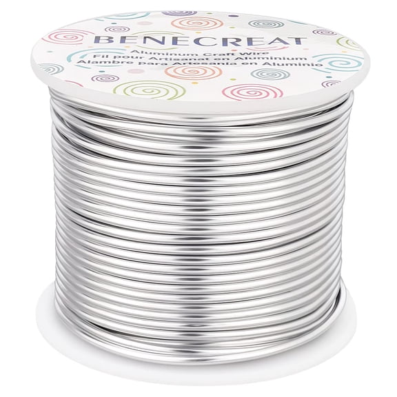 12 17 18 Guage Aluminum Wire (12 Gauge 100FT) Anodized Jewelry Craft Making Beading Floral Colored Aluminum Craft Wire - Silver for DIY